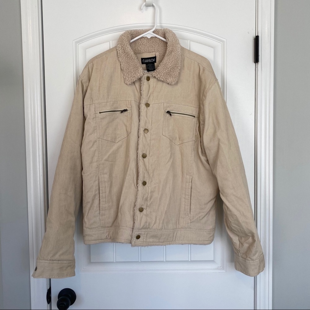 Carbon Women’s Zip Up Corduroy Jacket XL NWT